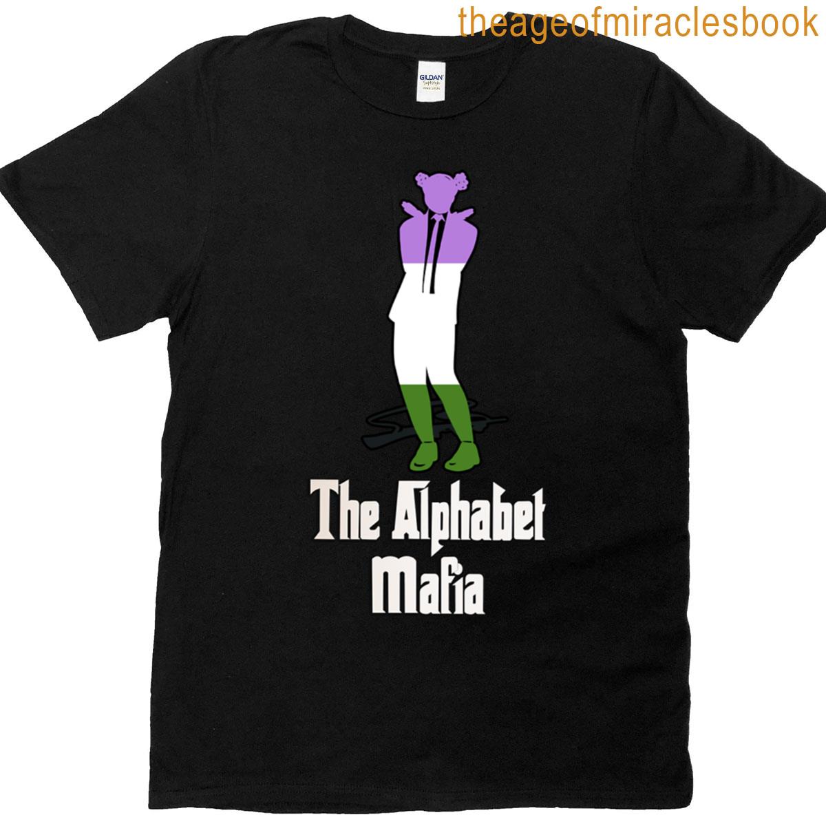 Genderqueer Pride Flag Alphabet Mafia Character T-shirt