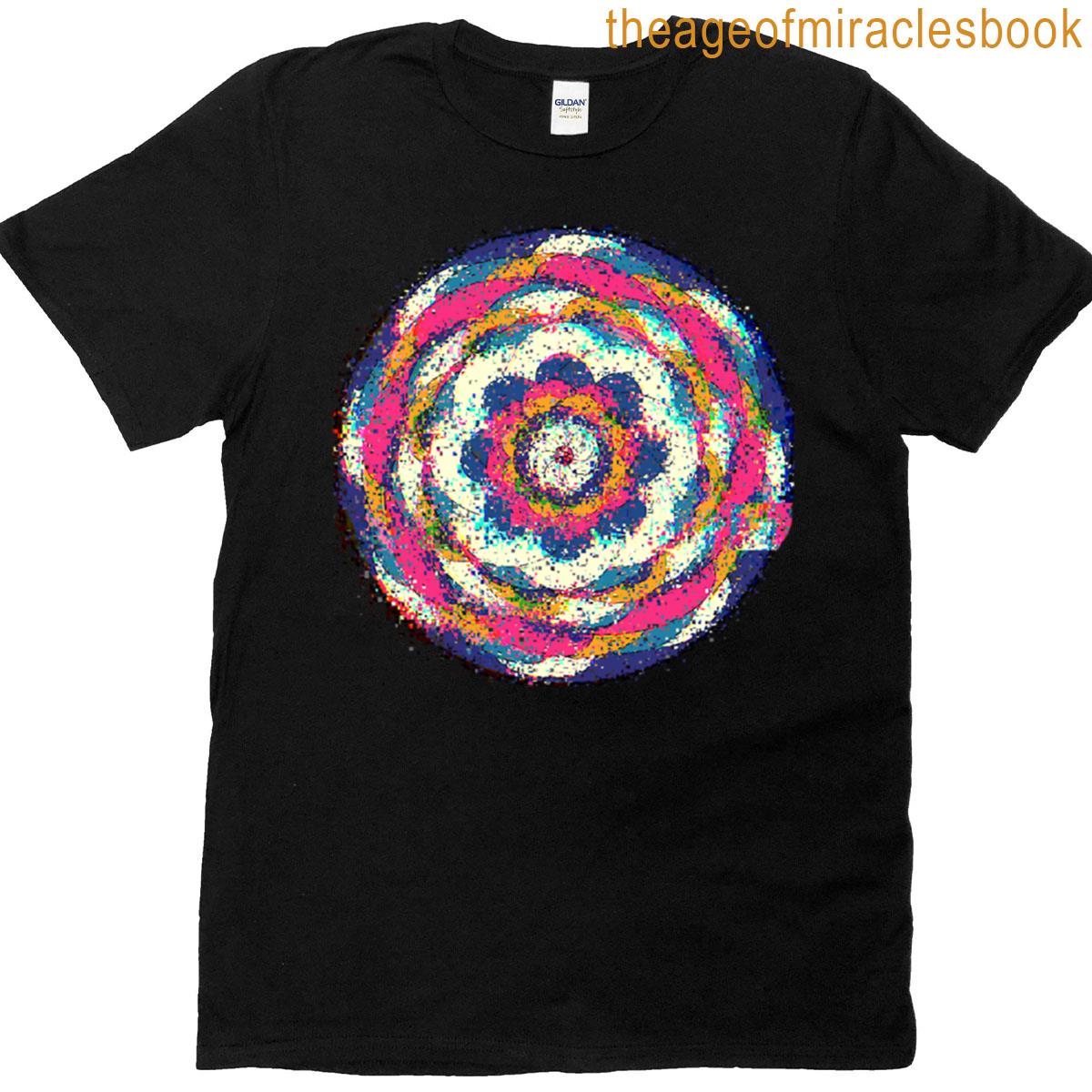 Glitching Mandala Flower T-shirt