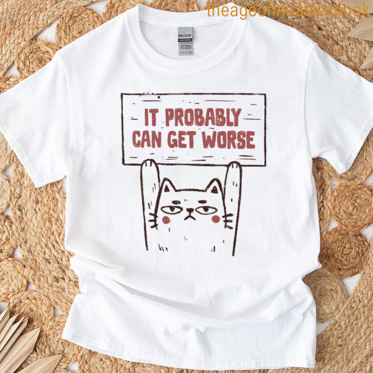 It Probably Can Get Worse Ironic Cat T-shirt