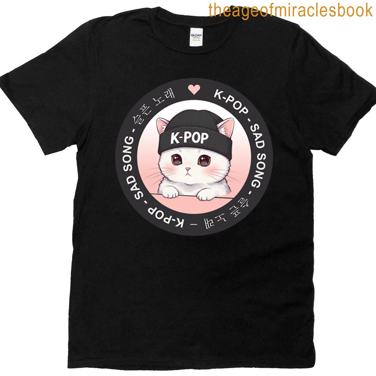 K-pop Sad Song Cat Logo T-shirt
