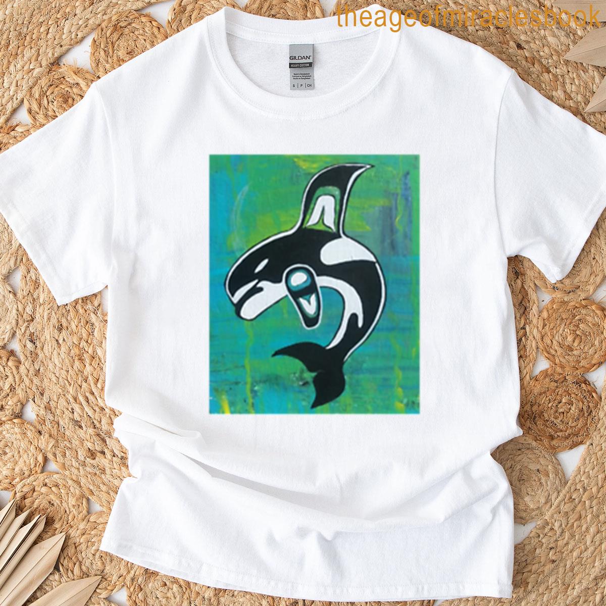 Killer Whale Formline Art Abstract Orca Design Indigenous Style Pattern T-shirt