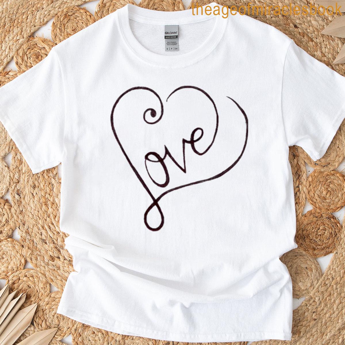 Minimalist Love In Calligraphy T-shirt
