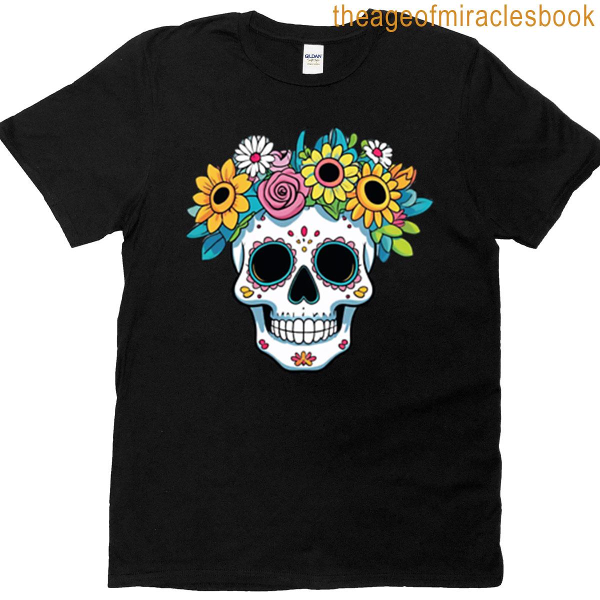 Skull With Flower Crown T-shirt