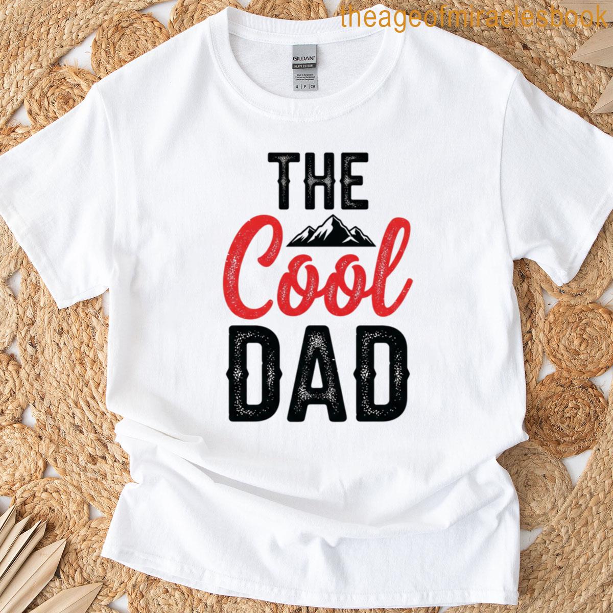 The Cool Dad Retro Mountain Typography T-shirt