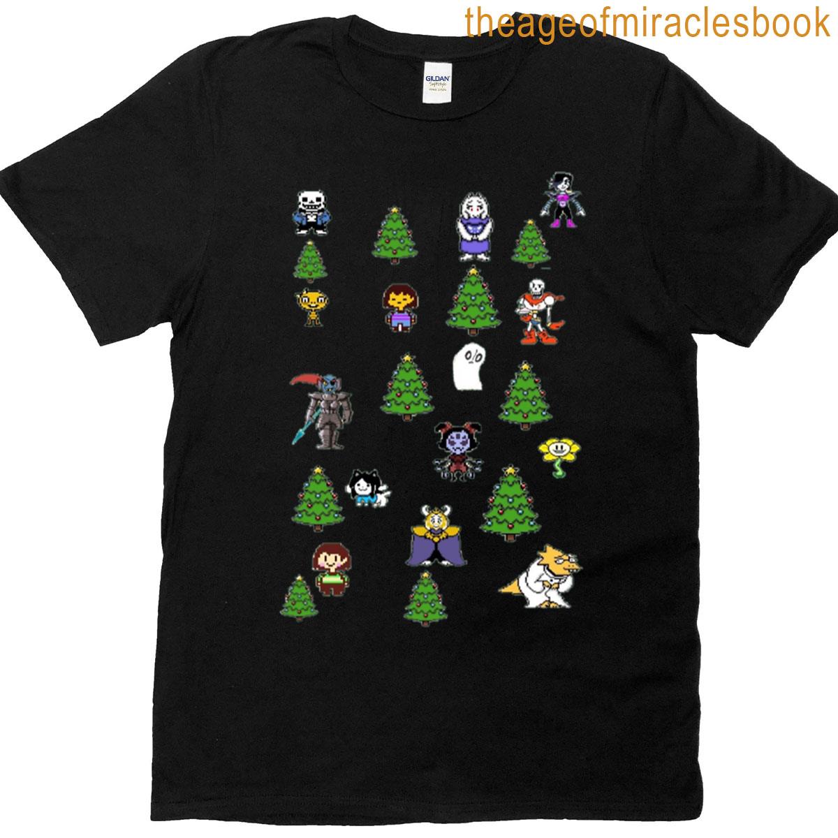 Undertale Christmas Print T-shirt