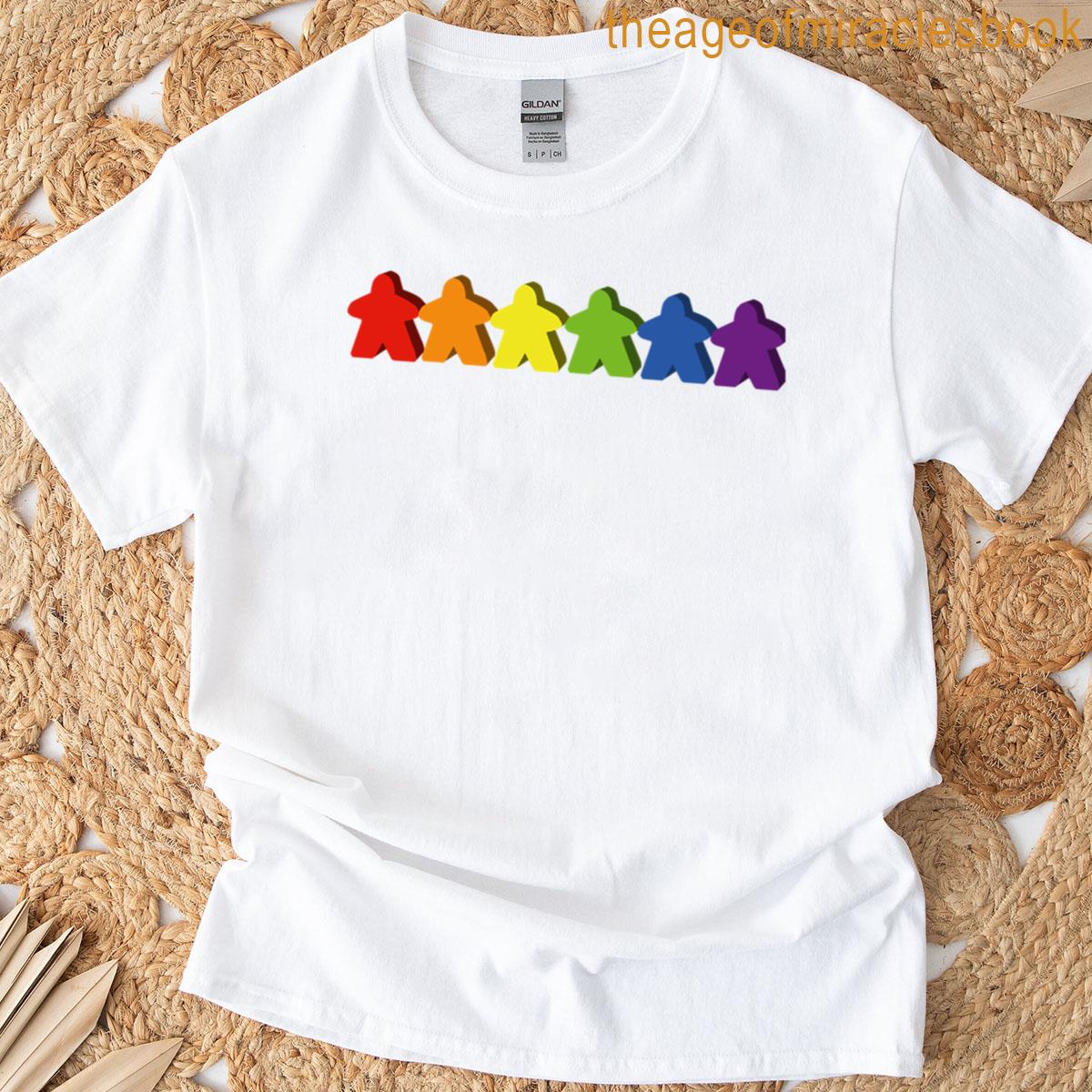 3d Meeple Pride T-shirt