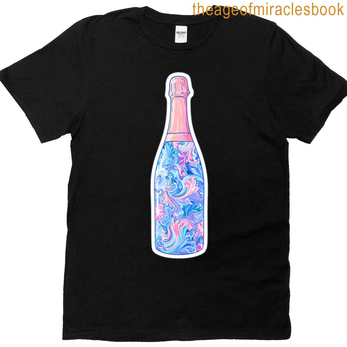 Bright Pink And Blue Bottle T-shirt