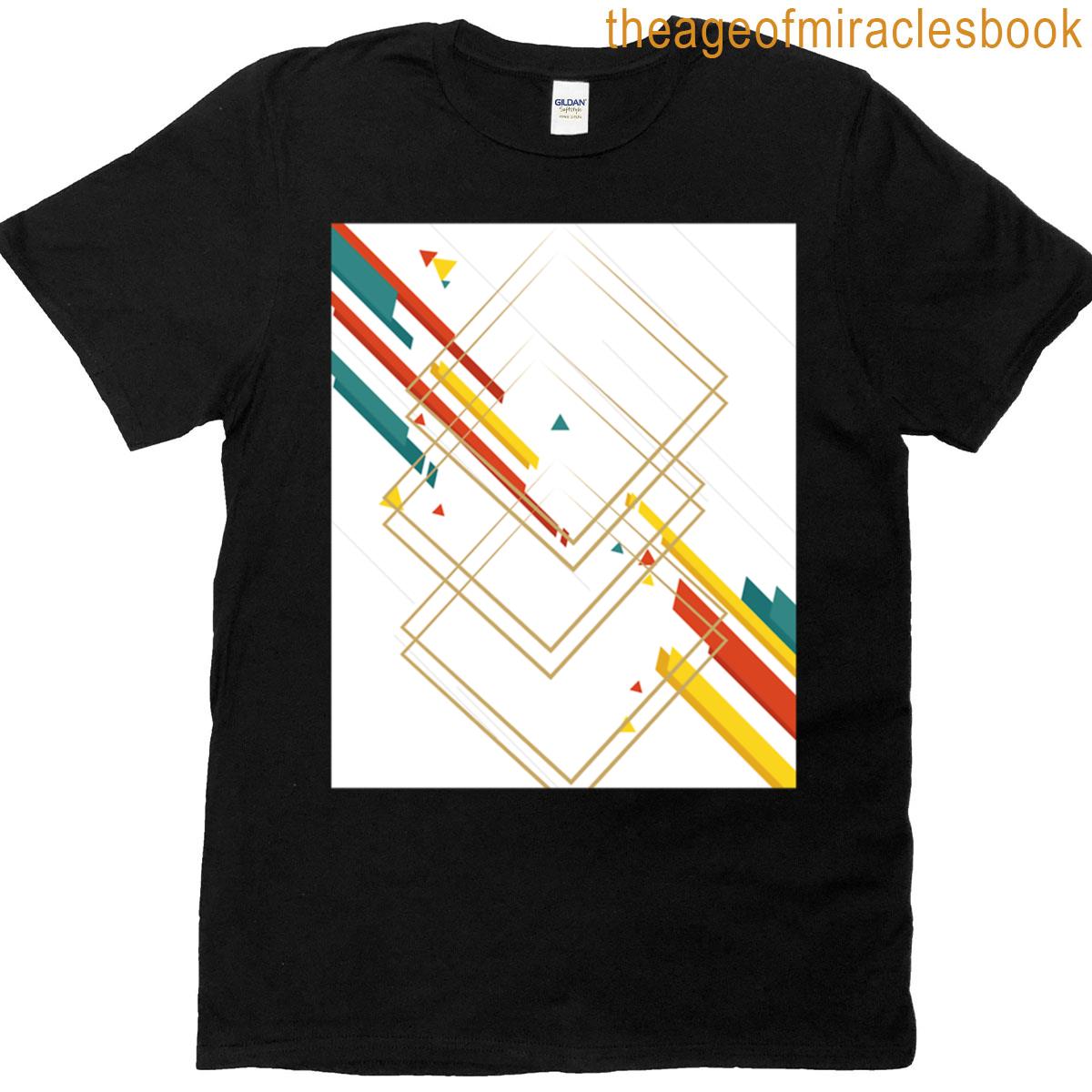 Geometric Motion Abstract Lines Shapes T-shirt