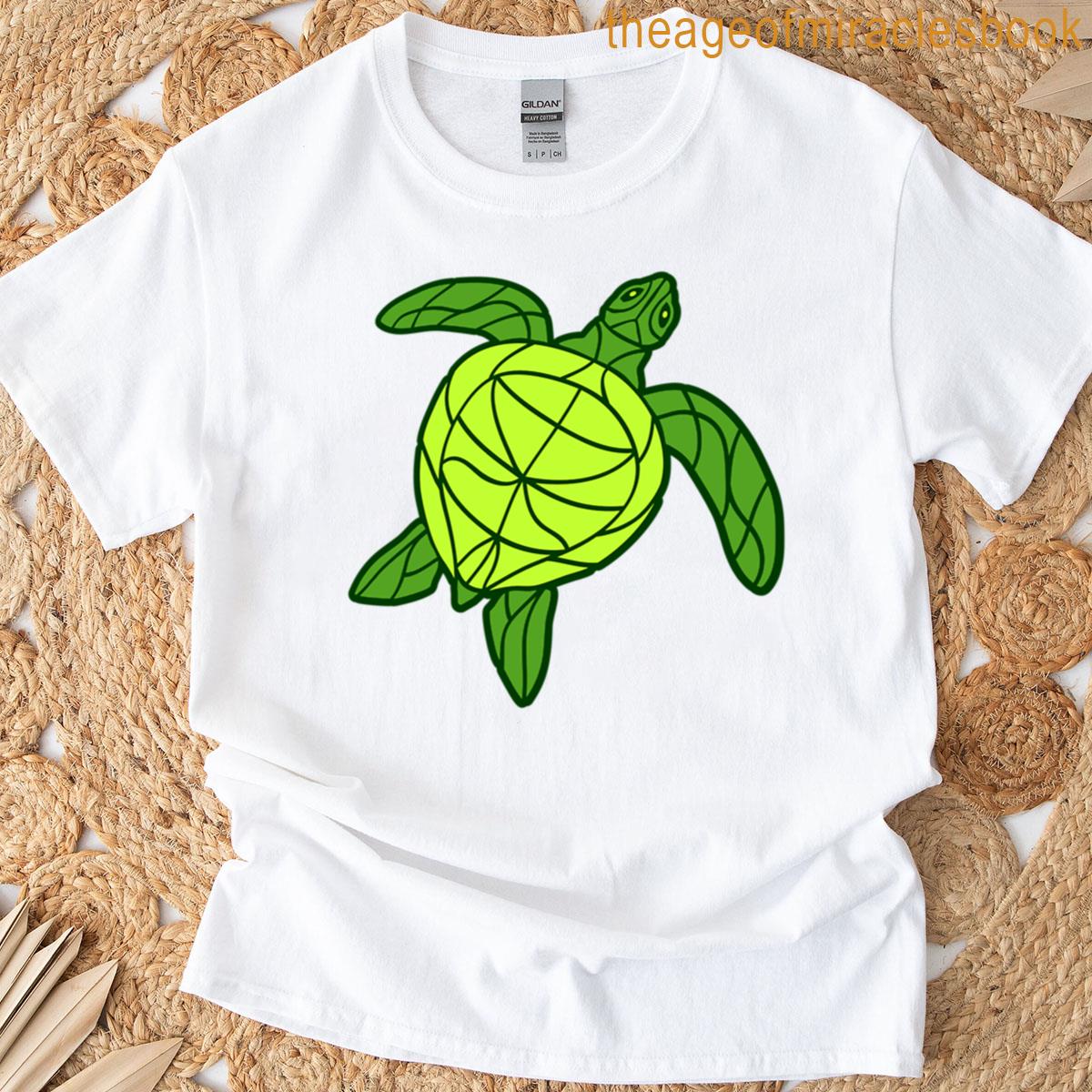Water Turtle Lines Shell Cool Decorative Design Pattern T-shirt