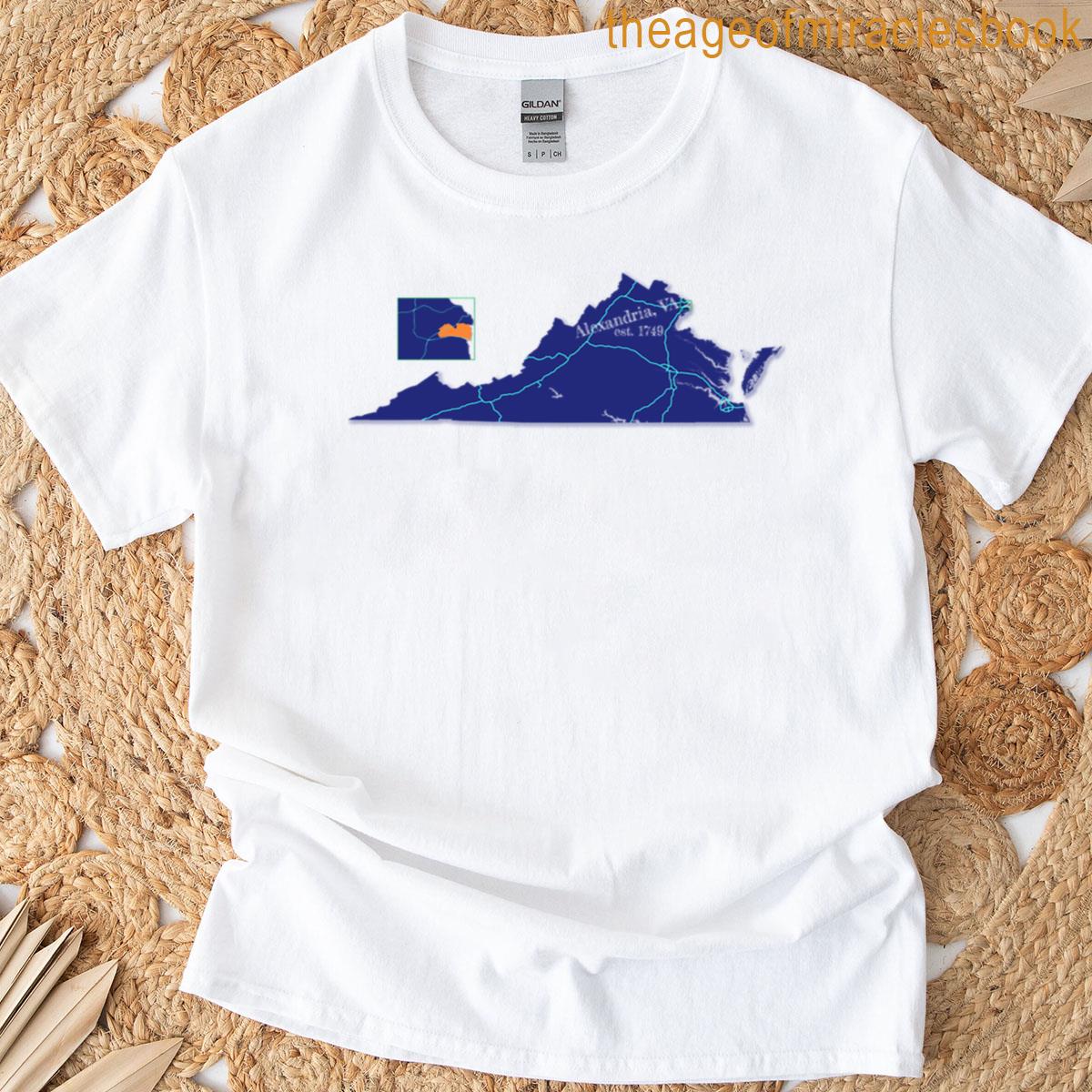 Alexandria Va Blue Oversized T-shirt