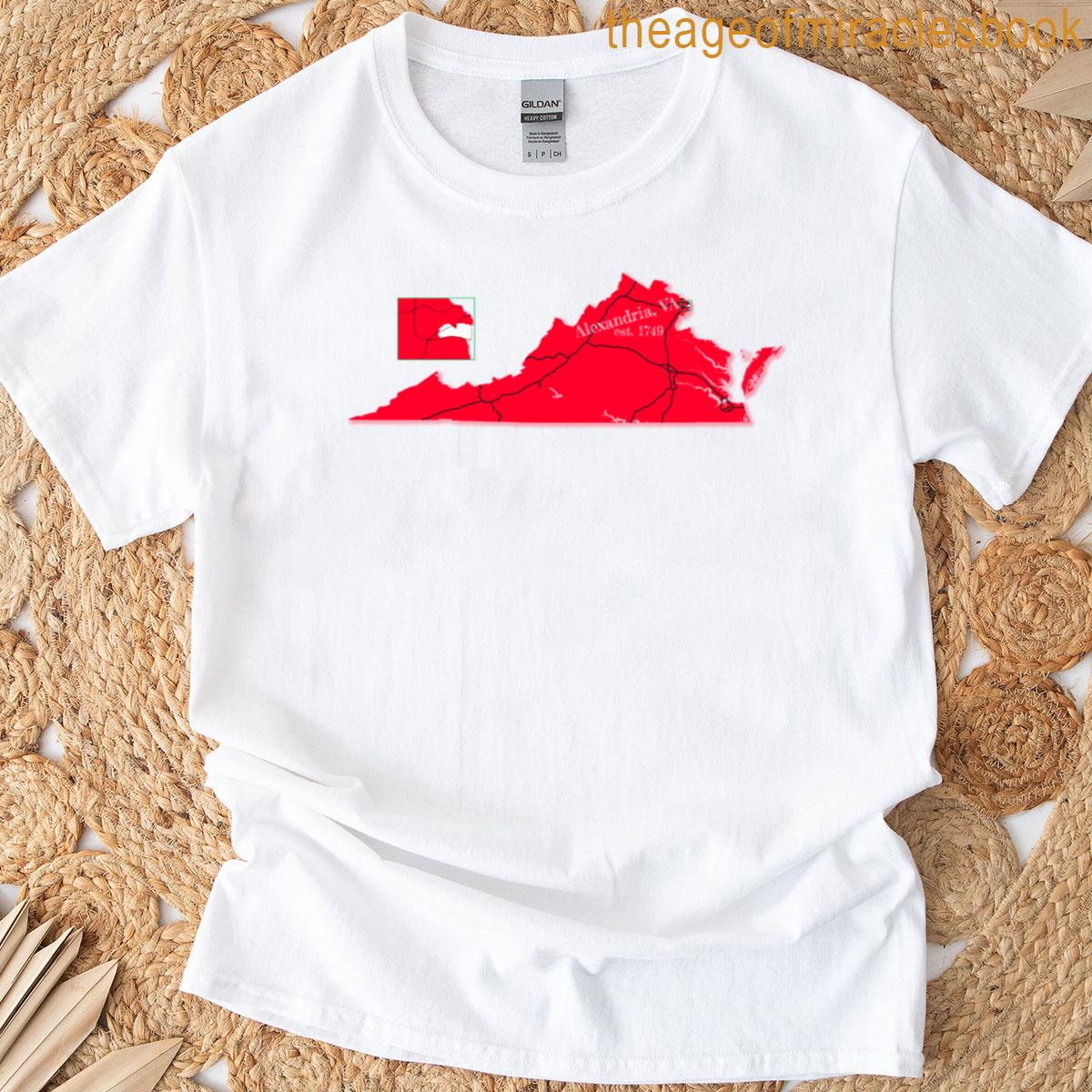 Alexandria Va Red Oversized T-shirt