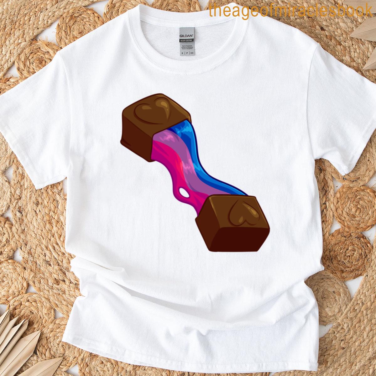Bisexual Flag Chocolate Oversized T-shirt