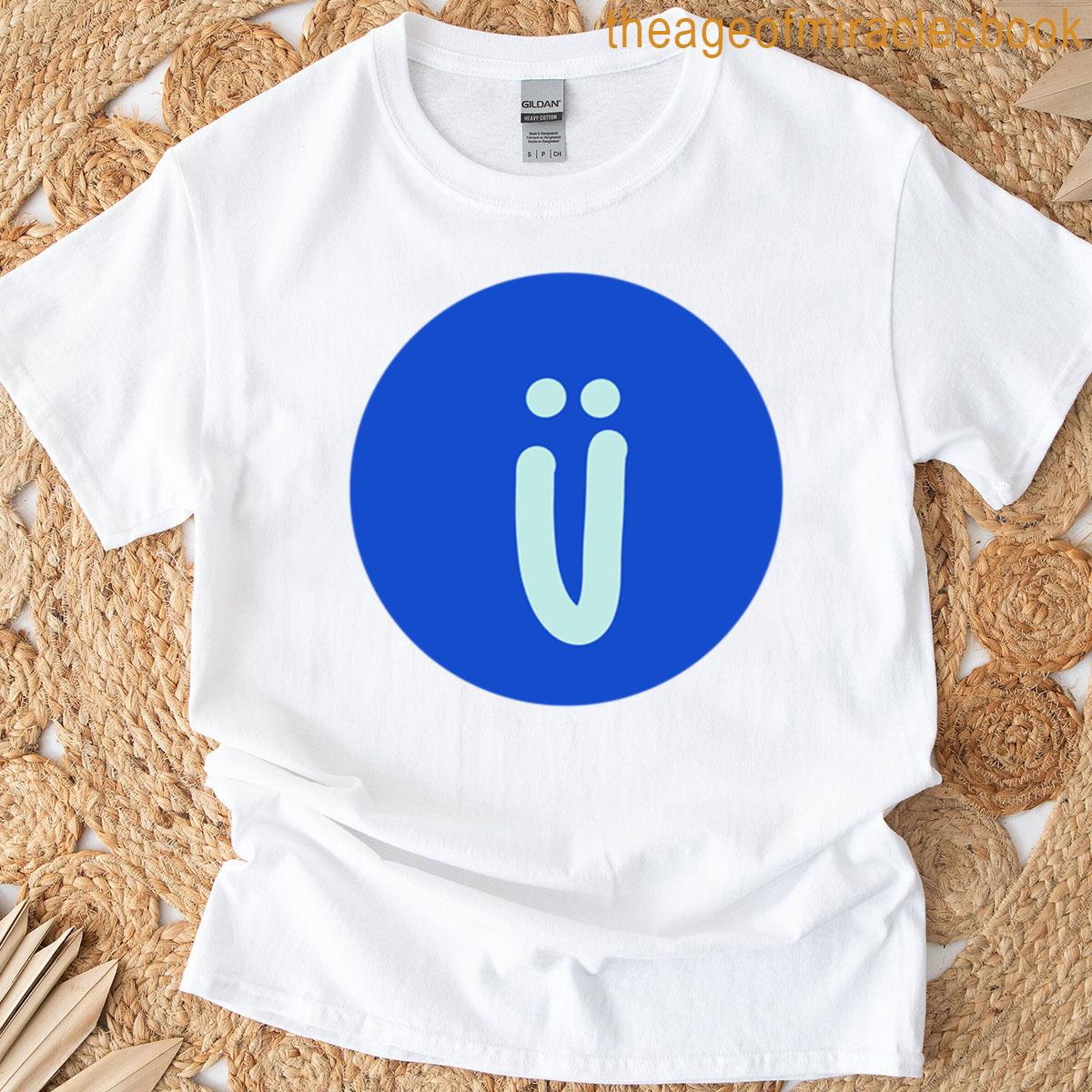 Blue Smiley Face Oversized T-shirt