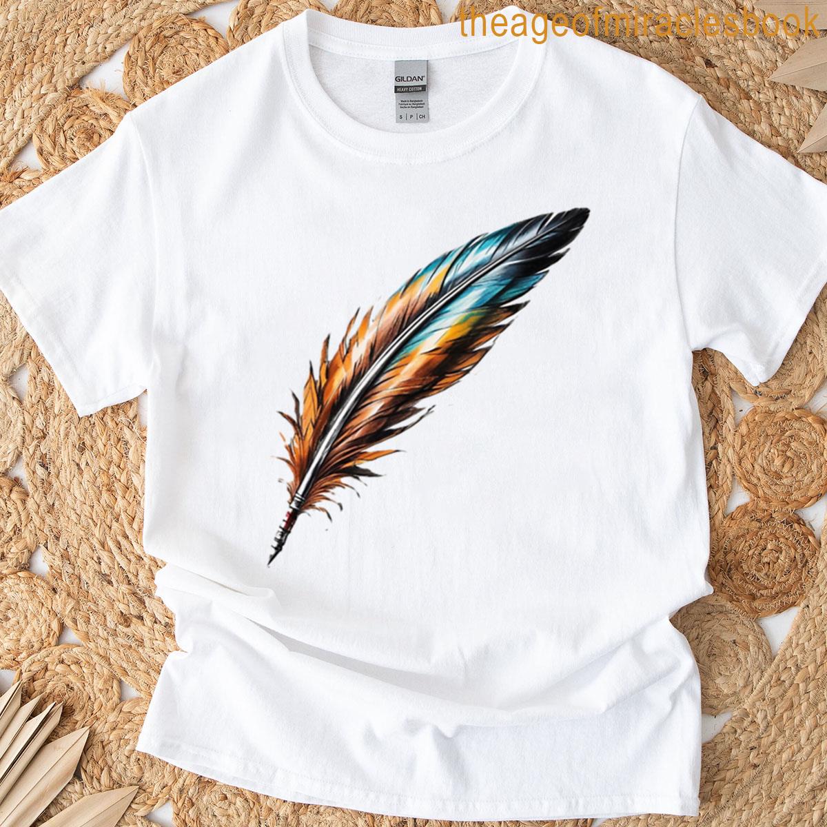 Colour Feather Quill Oversized T-shirt