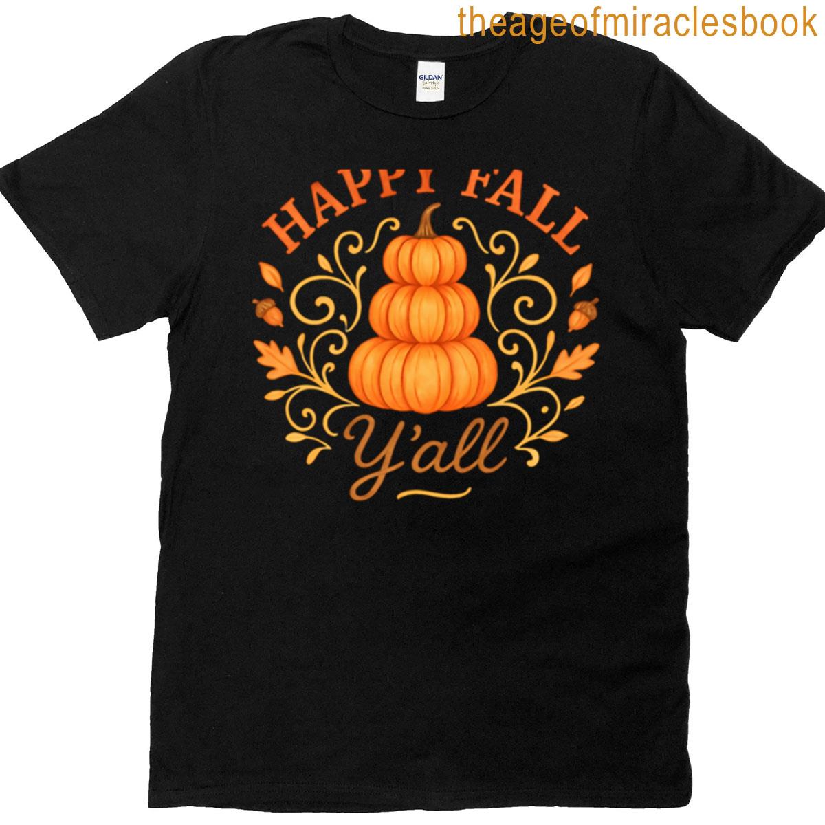 Elegant Pumpkin Stack For Southern Fall Decor T-shirt