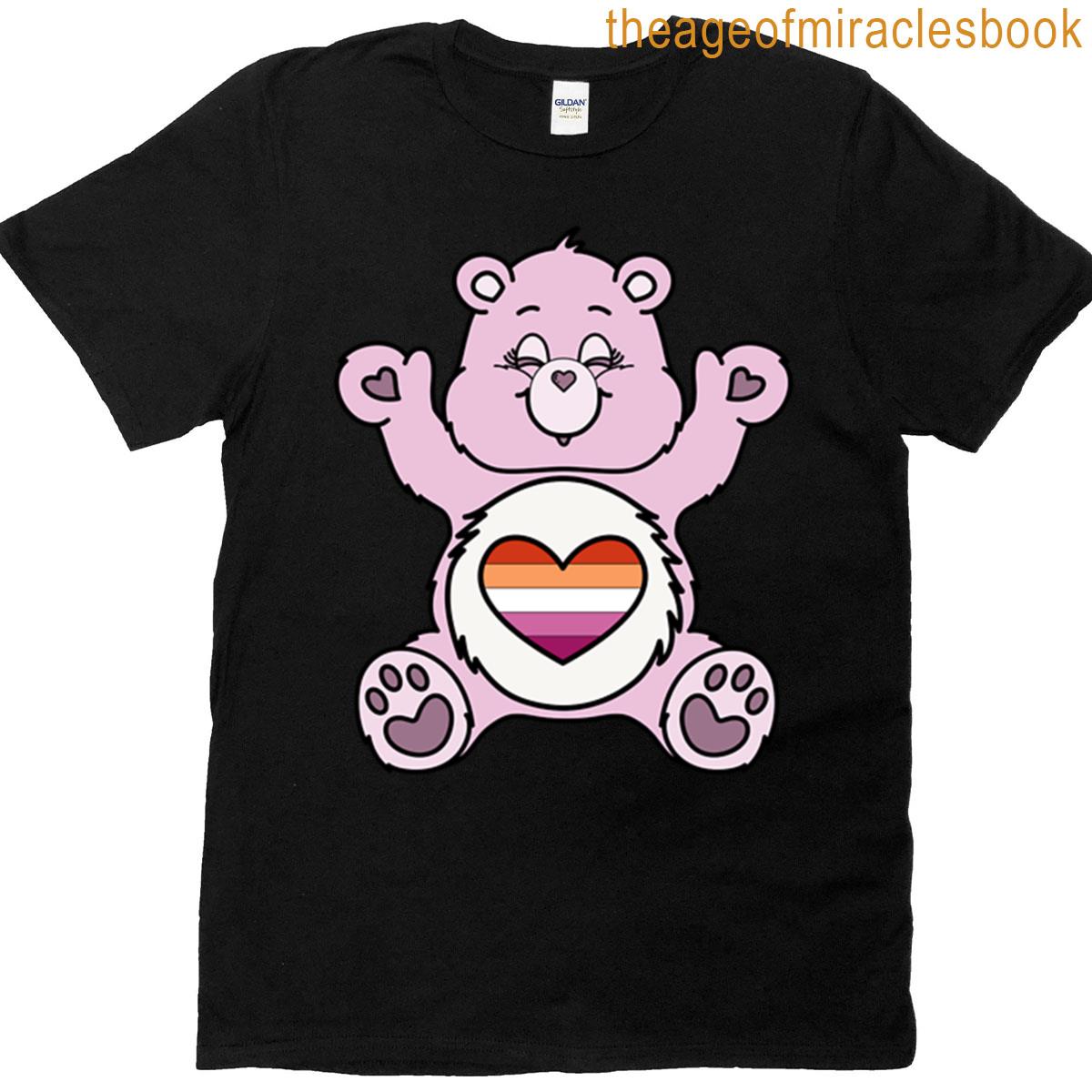 Lesbian Pride Caring Bear Stuffie T-shirt
