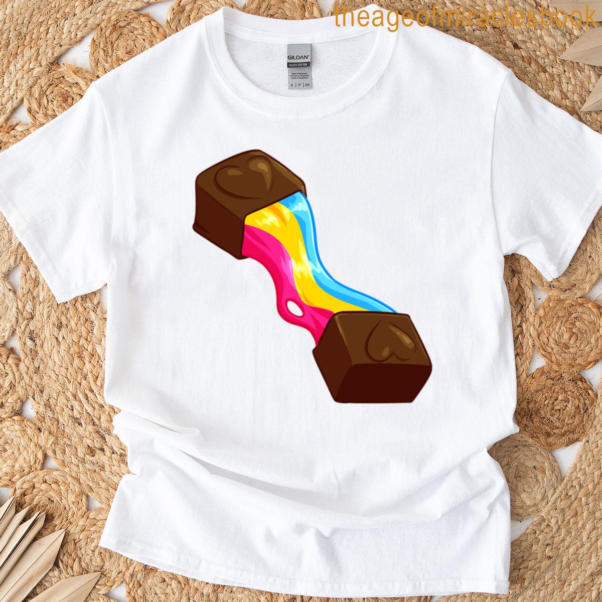 Pansexual Flag Chocolate T-shirt
