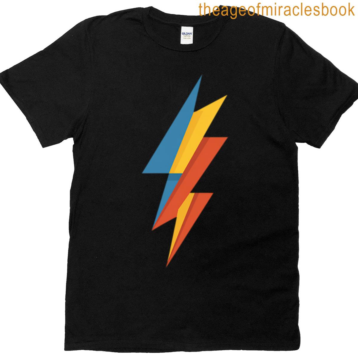 Retro Lightning Bolt Bold Power Pop Vector Art T-shirt