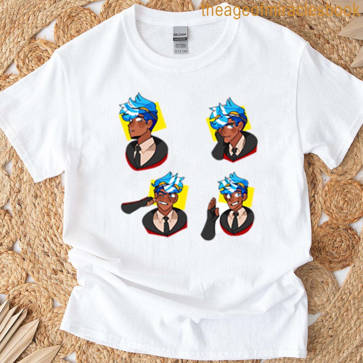 Rwby Neptune Sticker Sheet Oversized T-shirt