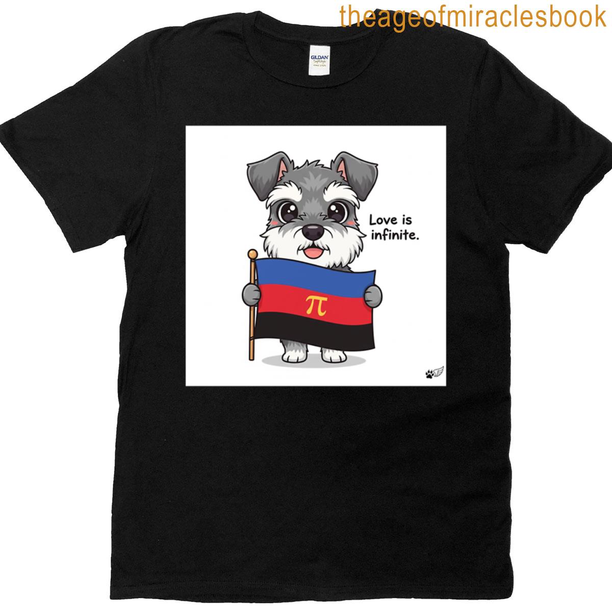 Schnauzer With Pride Polyamory Flag Edition T-shirt