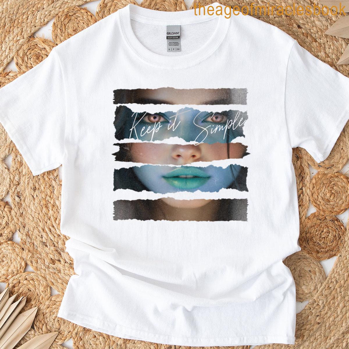 Simplicity Unveiled Ripped Teal Expression Tee T-shirt