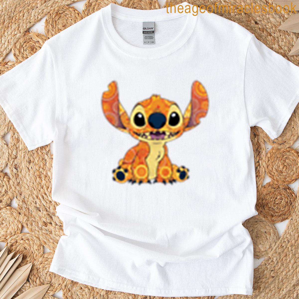 Stitch Orange Aboriginal Style Art T-shirt