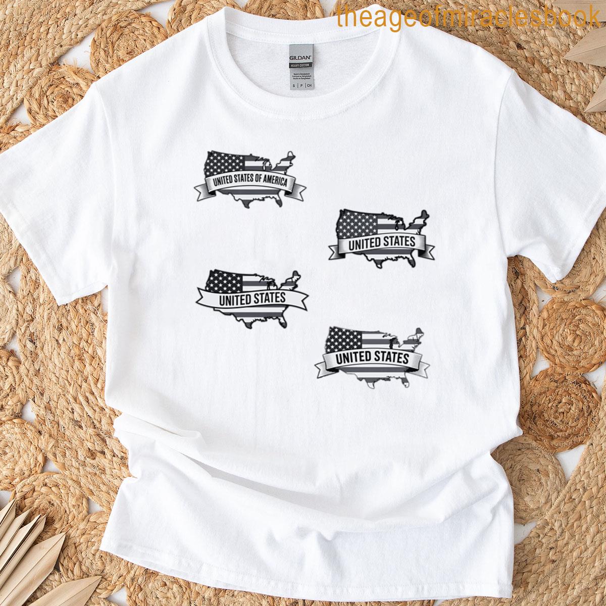 Usa Flag Map Oversized T-shirt