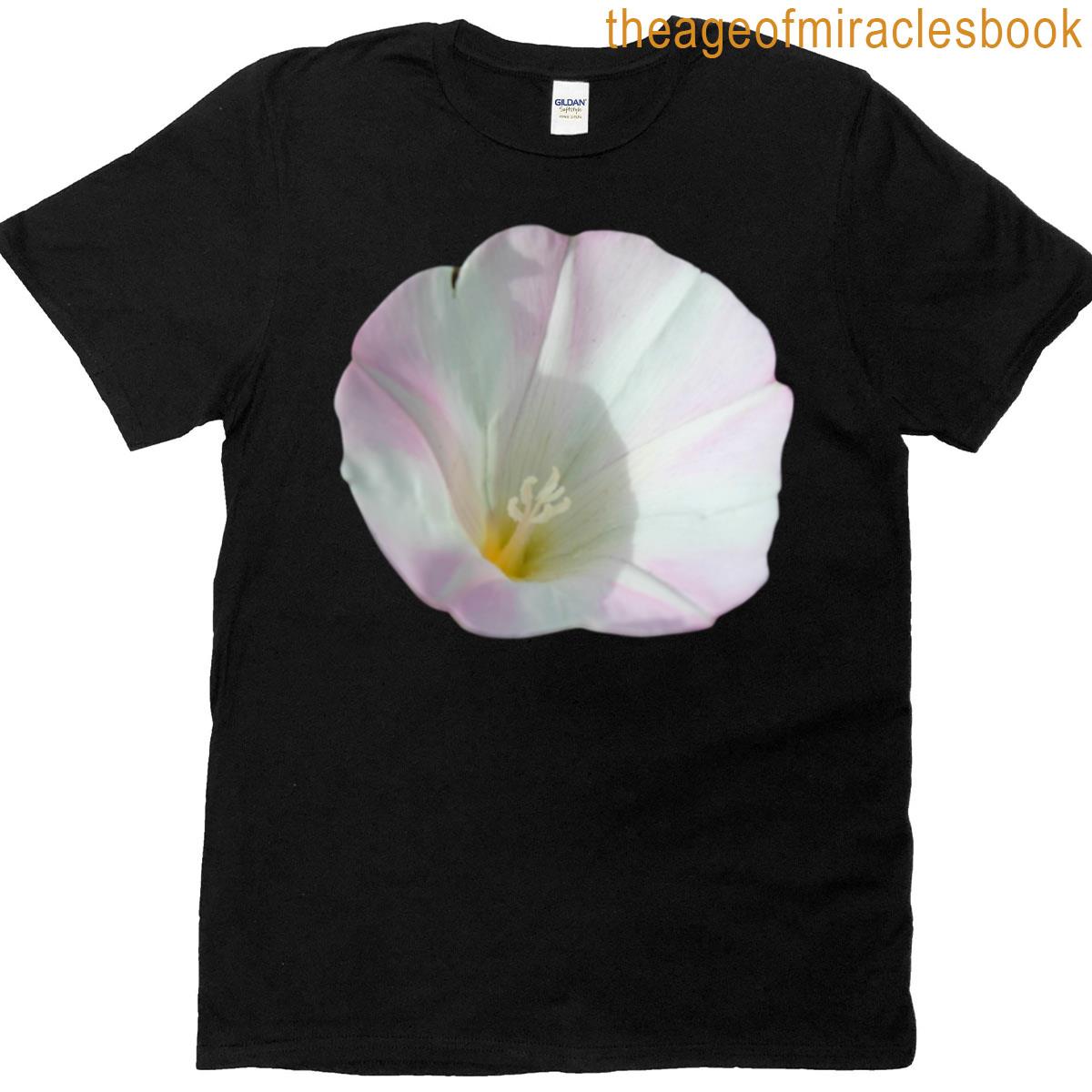 White Pink Bindweed Flower T-shirt