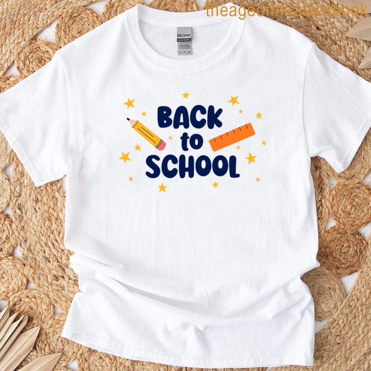 Back To School Cute Elementary School Print T-shirt