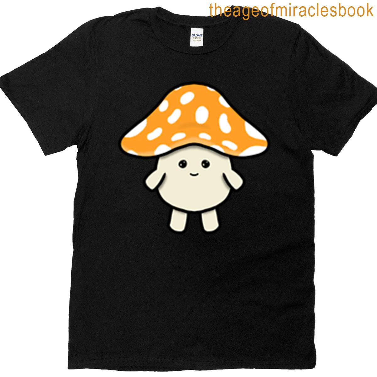Cute Lil Mushroom – Orange T-shirt