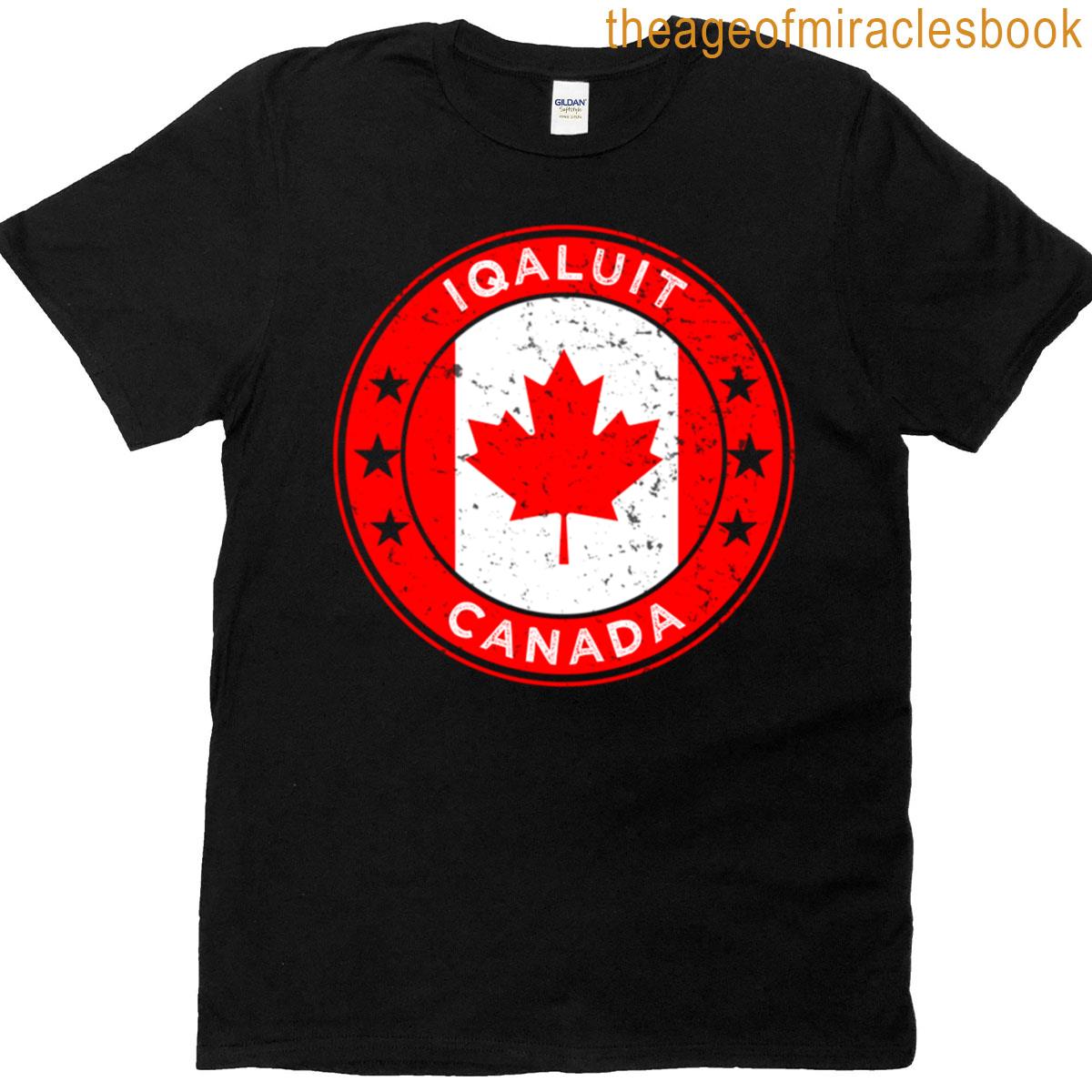 Iqaluit Canada Maple Leaf Arctic North Design T-shirt