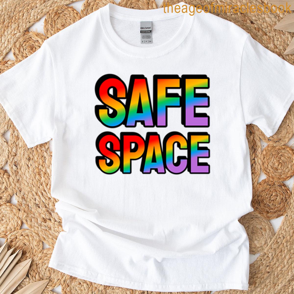 Safe Space Rainbow Text Lgbt Pride Month T-shirt