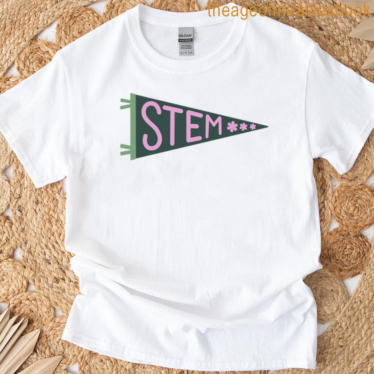 Stem Science Technology Engineering Mathematics Pennant Flag Trendy Preppy Eclectic T-shirt