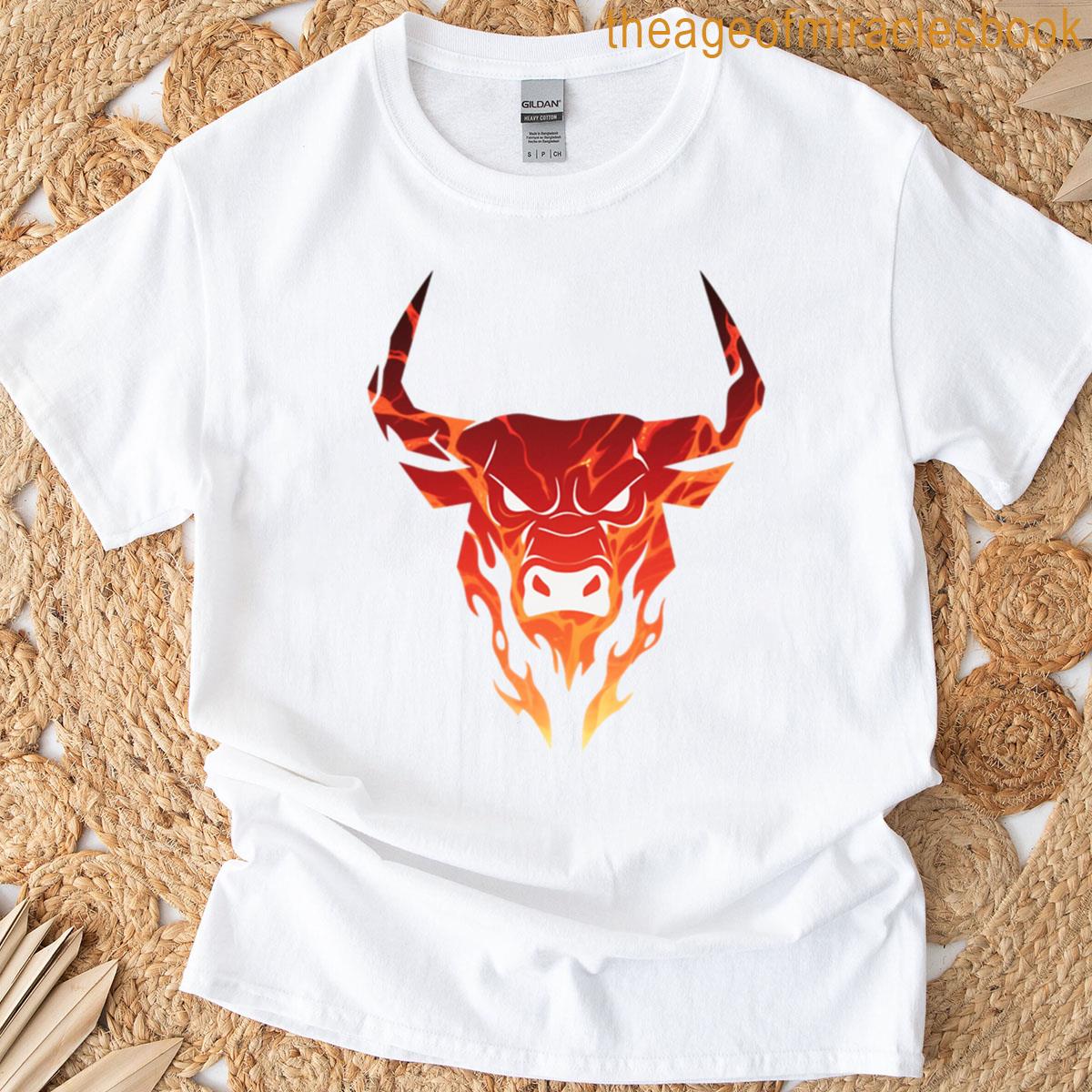 Angry Magma Bull Design T-shirt