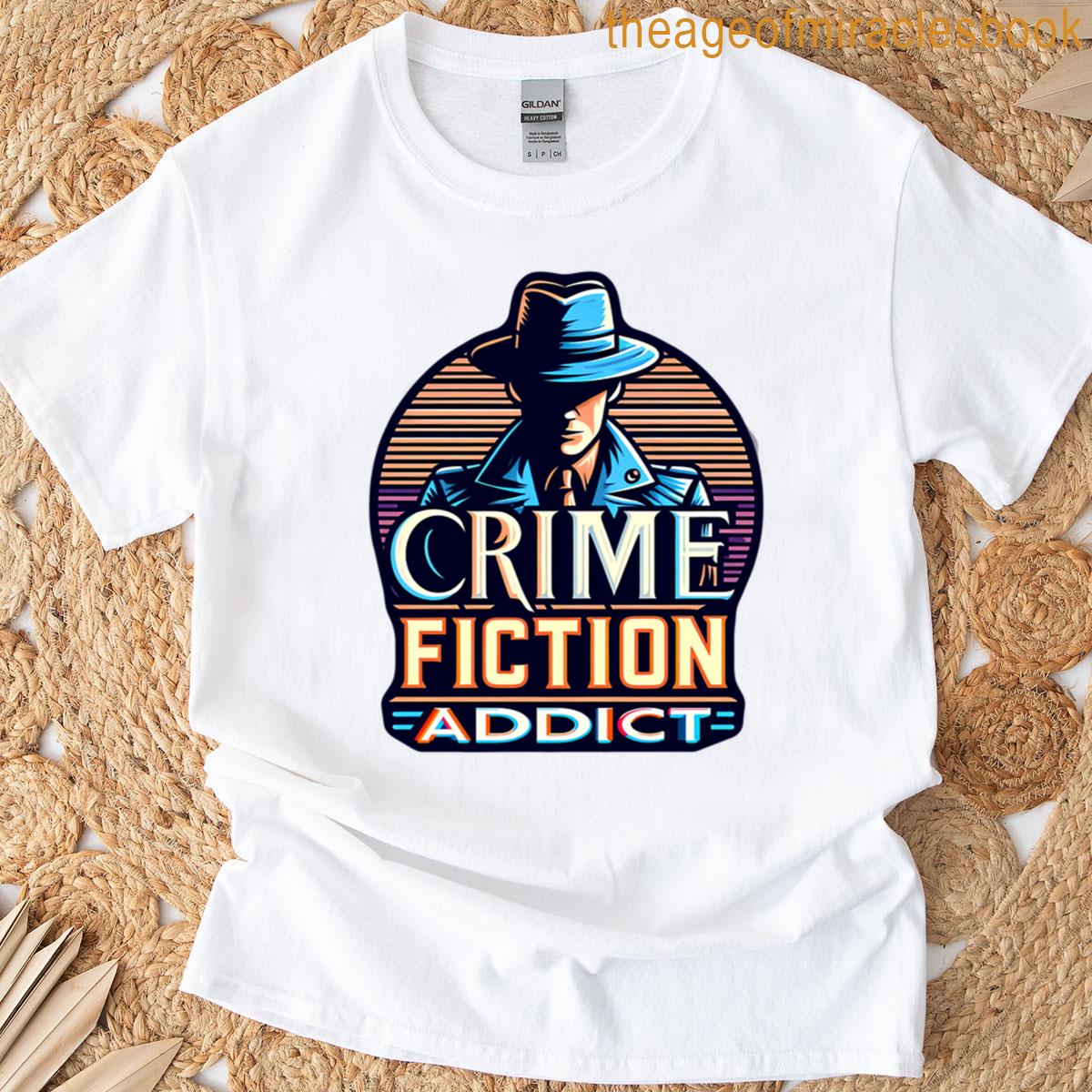 Crime Fiction Addict Typography T-shirt