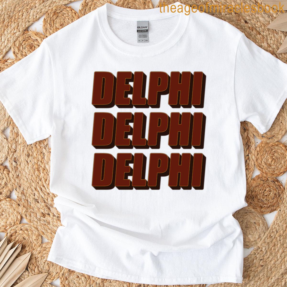 Delphi Block Text Red T-shirt