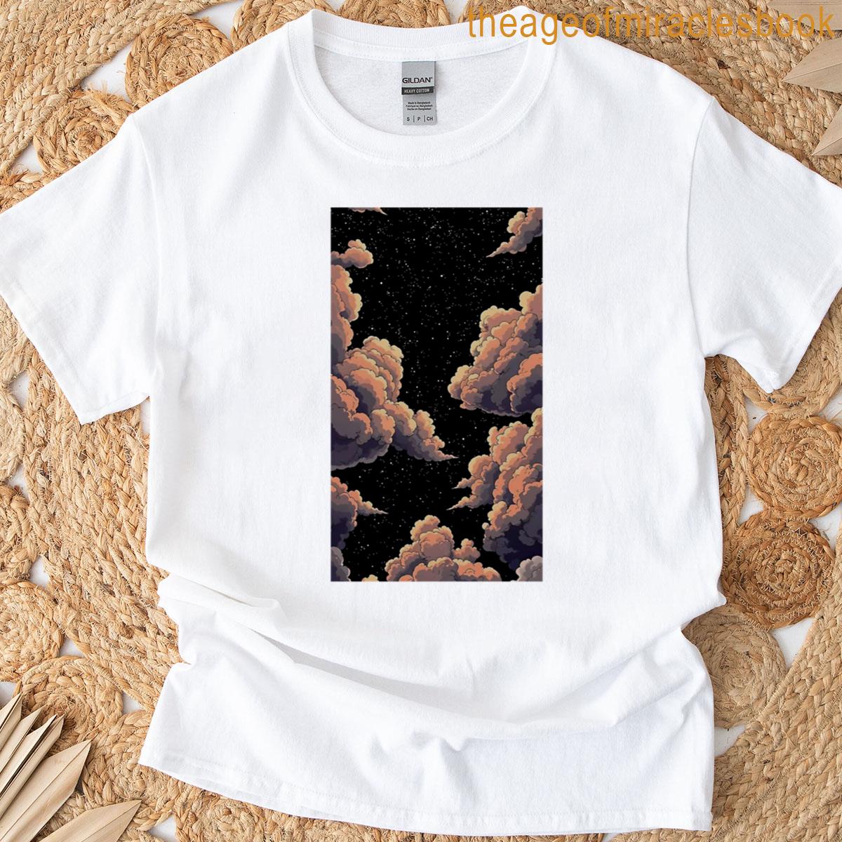 Dreamy Night Sky With Clouds T-shirt