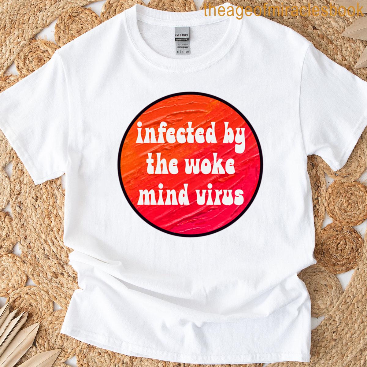 Orange And Pink Woke Mind Virus T-shirt