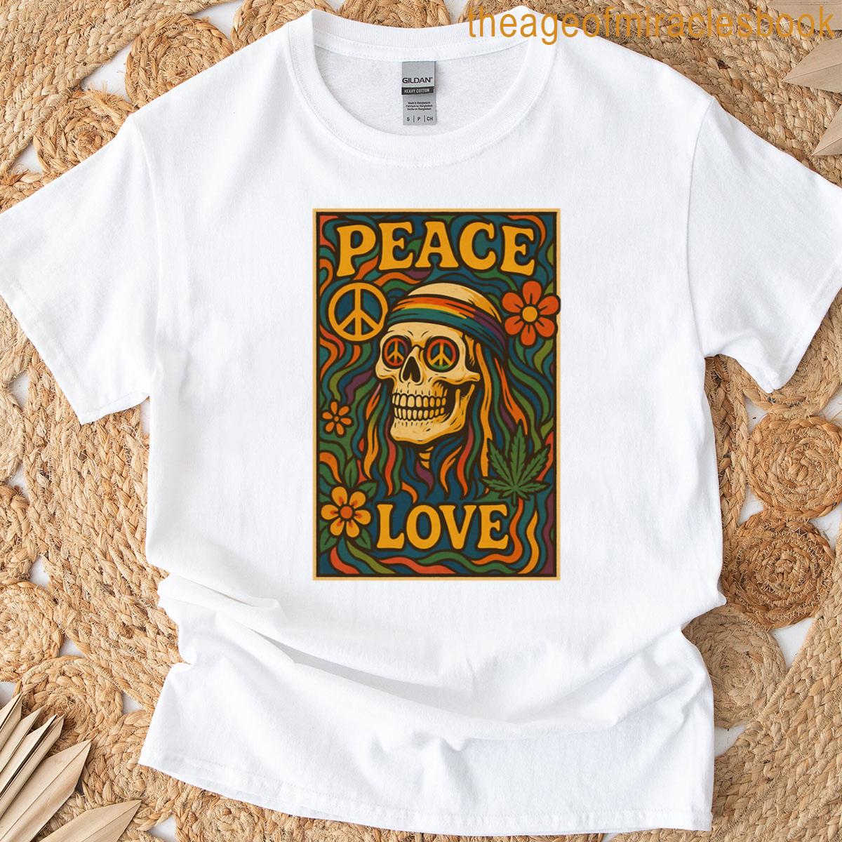 Paz Amor E Cores Psicodlica T-shirt