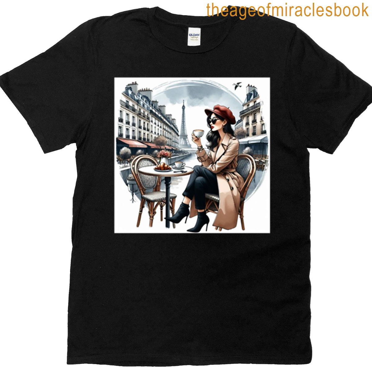 Peaceful Coffee Time In Paris T-shirt