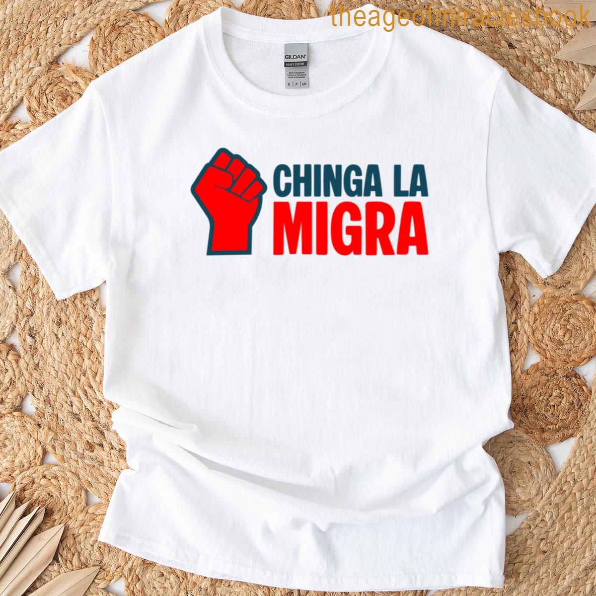 Power In Protest Chinga La Migra Typography Tee Oversized T-shirt