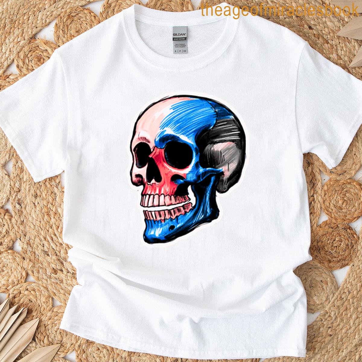 Skull Design Posterized Version T-shirt