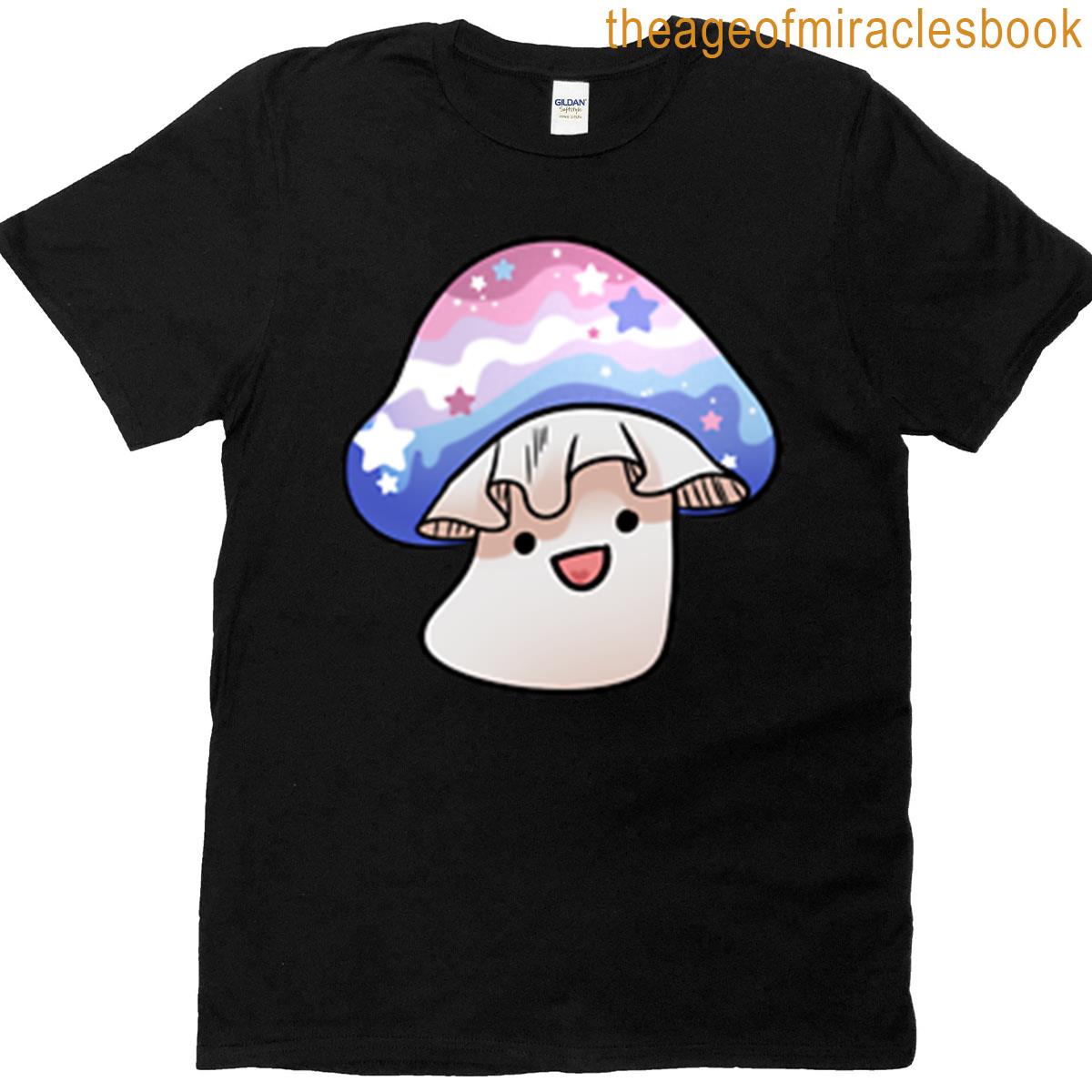 Ally Mushroom – Bigender Flag Oversized T-shirt