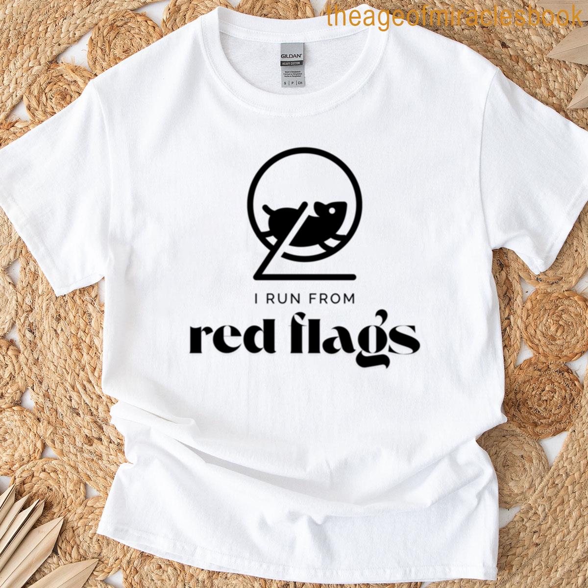 I Run From Red Flags – Hamster Wheel Oversized T-shirt