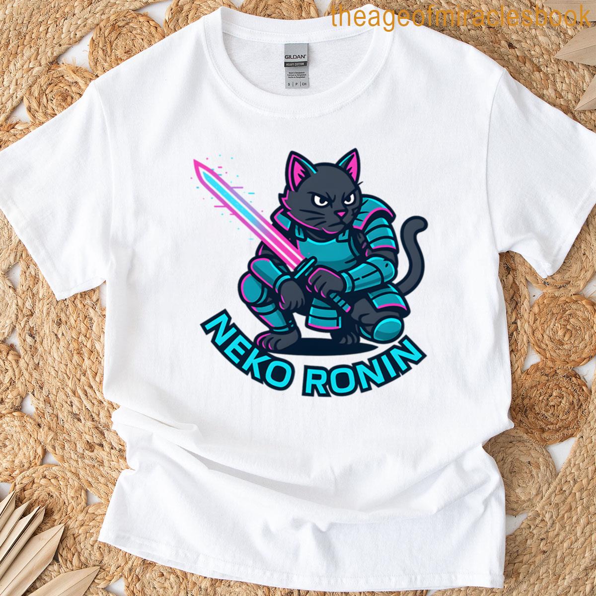 Neko Ronin Cyber Samurai Cat Active T-shirt