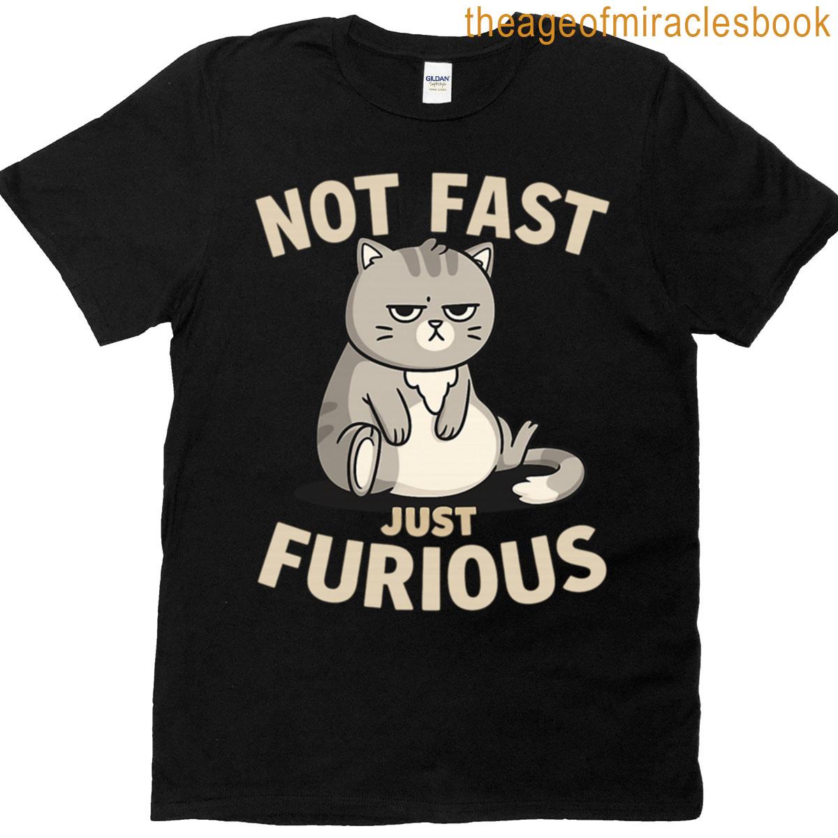 Not Fast Just Furious Grumpy Cat Funny Design T-shirt