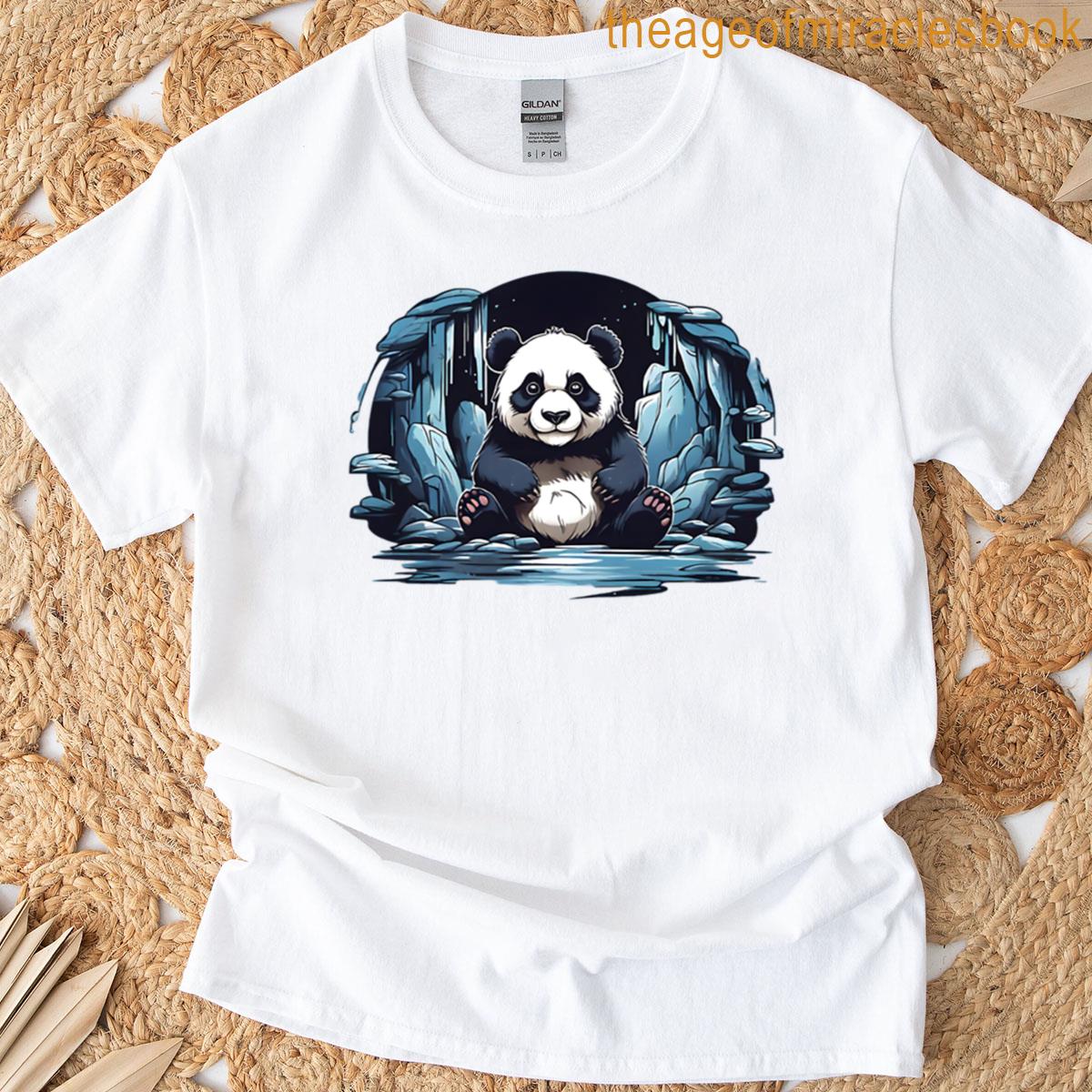 Panda In Blue Cave Oversized T-shirt