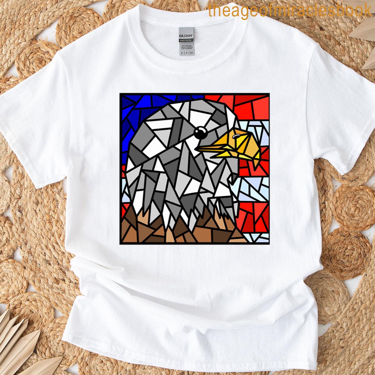 Stained Glass Eagle Oversized T-shirt