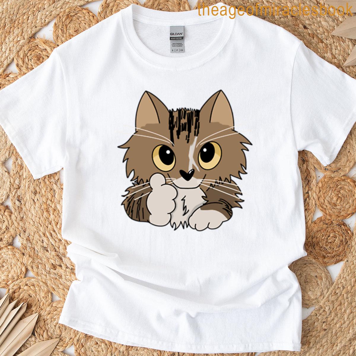 Thumbs Up Tabby Cat Oversized T-shirt