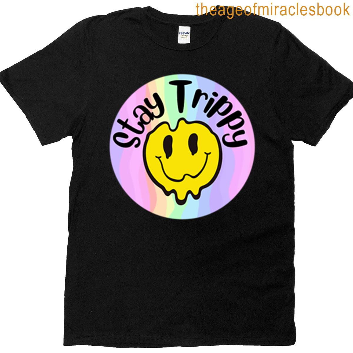 Trippy Rainbow Smiley Face T-shirt